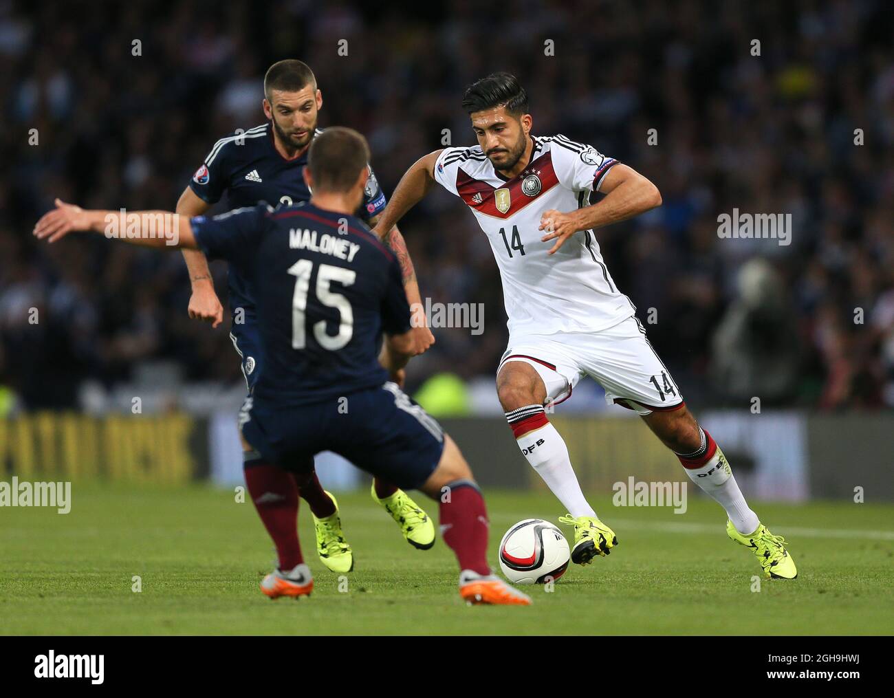 Image #: 39444440 September 7, 2015 - Glasgow, Regno Unito - Emre Can of Germany - European Qualifier - Scotland v Germany - Hampden Park Stadium - Glasgow - Scotland - 7 September 2015 - Simon Bellis Foto Stock