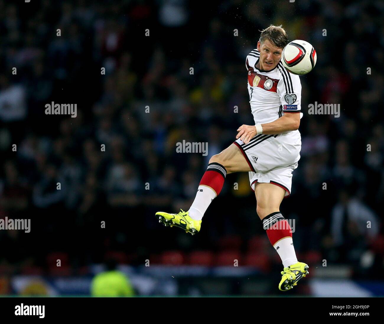 Image #: 39444562 September 7, 2015 - Glasgow, Regno Unito - Bastian Schweinsteiger of Germany - European Qualifier - Scotland v Germany - Hampden Park Stadium - Glasgow - Scotland - 7 September 2015 - Simon Bellis Foto Stock