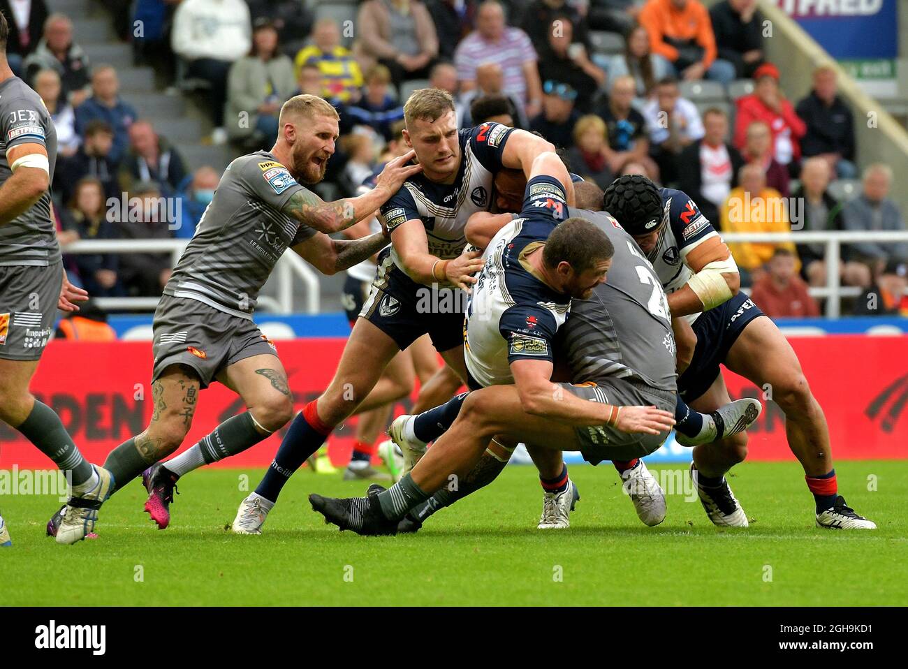 Dacia Magic Weekend 2021 settembre, Super League Rugby, Catalans Dragons, scontro contro St Helens, St James Park Stadium, Newcastle. REGNO UNITO Foto Stock