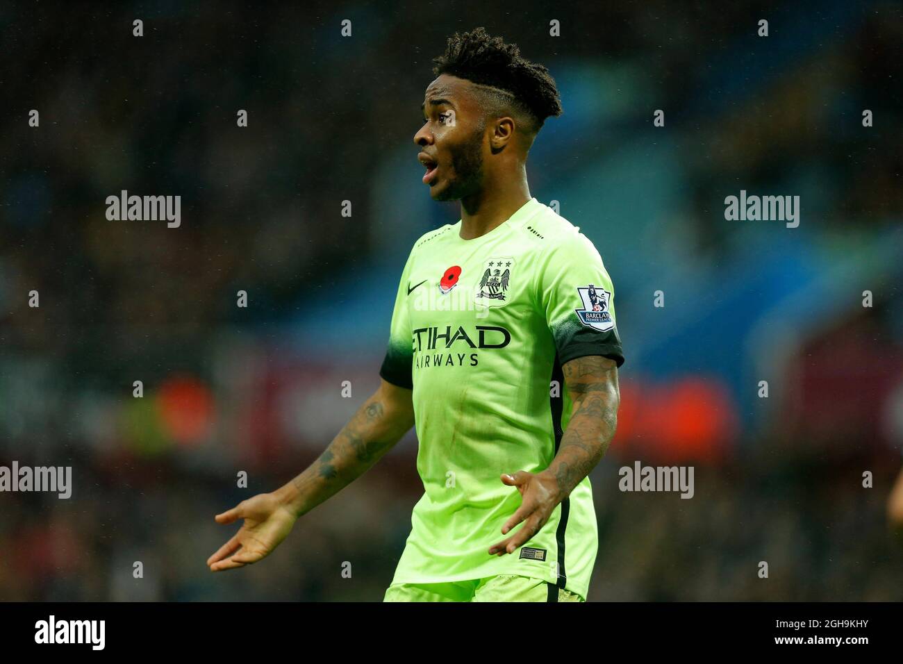 Image #: 40770838 Nov 8, 2015 - Birmingham, Regno Unito - Raheem Sterling of Manchester City - Calcio - Barclays Premier League - Aston Villa vs Manchester City - Villa Park Birmingham - 8 Novembre 2015 - Stagione 20152016 - Foto Stock