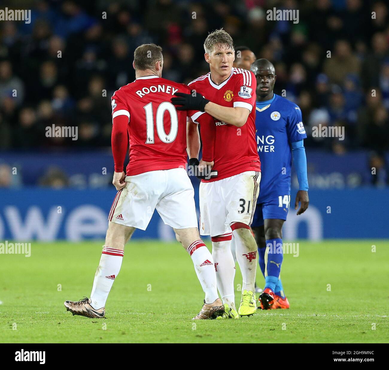 Image #: 41384262 Nov. 28, 2015 - Leicester, Regno Unito - Manchester United's Wayne Rooney Gets sostituito..Barclays Premier League - Leicester City / Manchester United - King Power Stadium - Inghilterra - 28 Novembre 2015 - David Klein Foto Stock