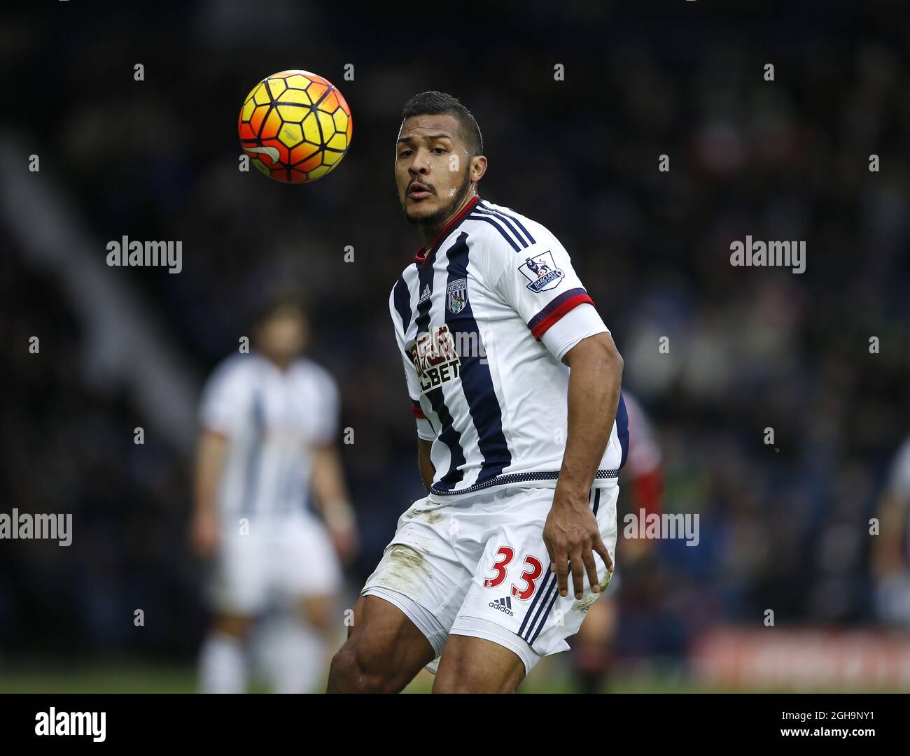Jose Salomon Rondon di West Bromwich Albion durante la partita della Barclays Premier League agli Hawthorns. Il credito fotografico dovrebbe essere: Simon Bellis/Sportimage via PA Images Foto Stock