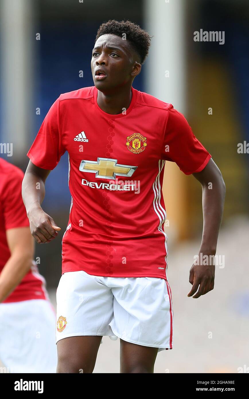 Matthew Willock di Manchester Utd durante la stagione pre amichevole al vale Park Stadium, Stoke on Trent. Data foto: 30 luglio 2016. PIC Simon Bellis/Sportimage tramite immagini PA Foto Stock