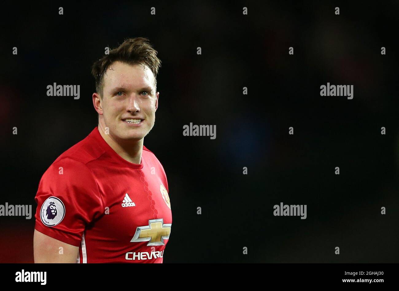 Phil Jones del Manchester United in azione durante la partita della Premier League all'Old Trafford Stadium, Londra. Data foto 26 dicembre 2016 Pic David Klein/Sportimage via PA Images Foto Stock