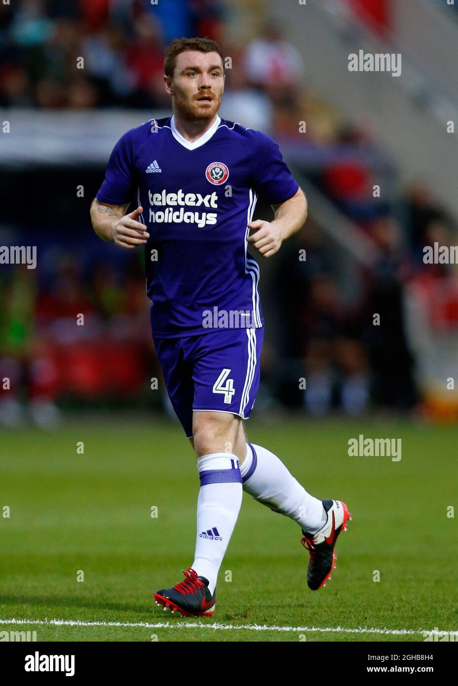 John Fleck of Sheffield Utd durante la partita di prima stagione all'Aesseal New York Stadium di Rotherham. Data foto 21 luglio 2017. Il credito d'immagine dovrebbe leggere: Paul Thomas/Sportimage via PA Images Foto Stock