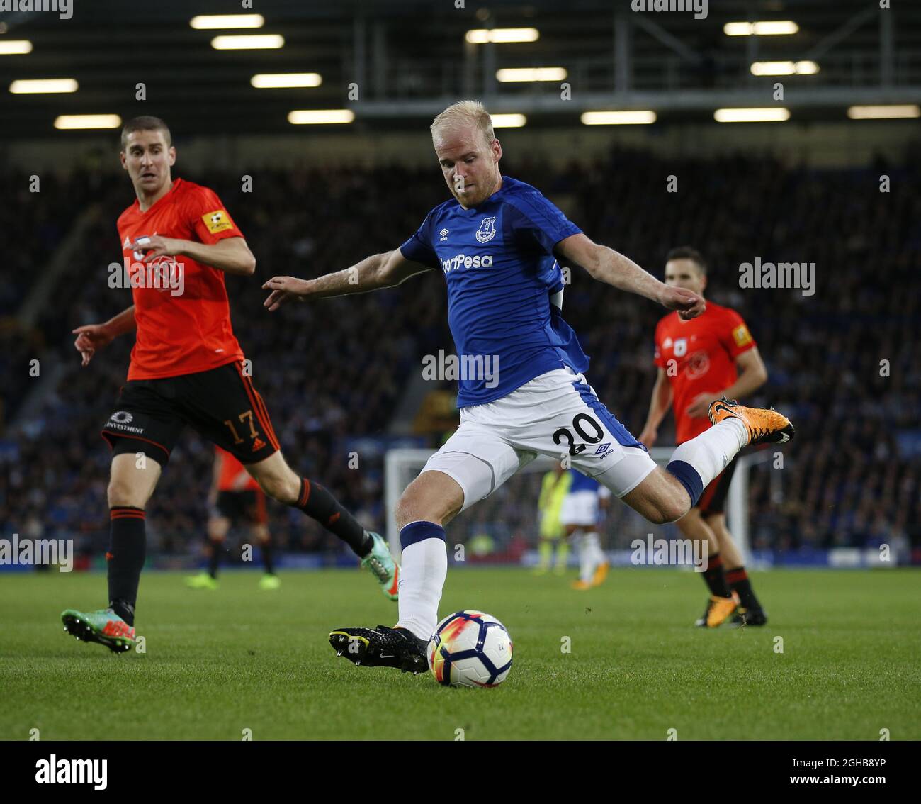 Davy Klaassen di Everton durante la partita di qualificazione al terzo turno dell'Europa League al Goodison Park Stadium di Liverpool. Data foto: 27 marzo 2017. Il credito PIC dovrebbe essere: Simon Bellis/Sportimage via PA Images Foto Stock