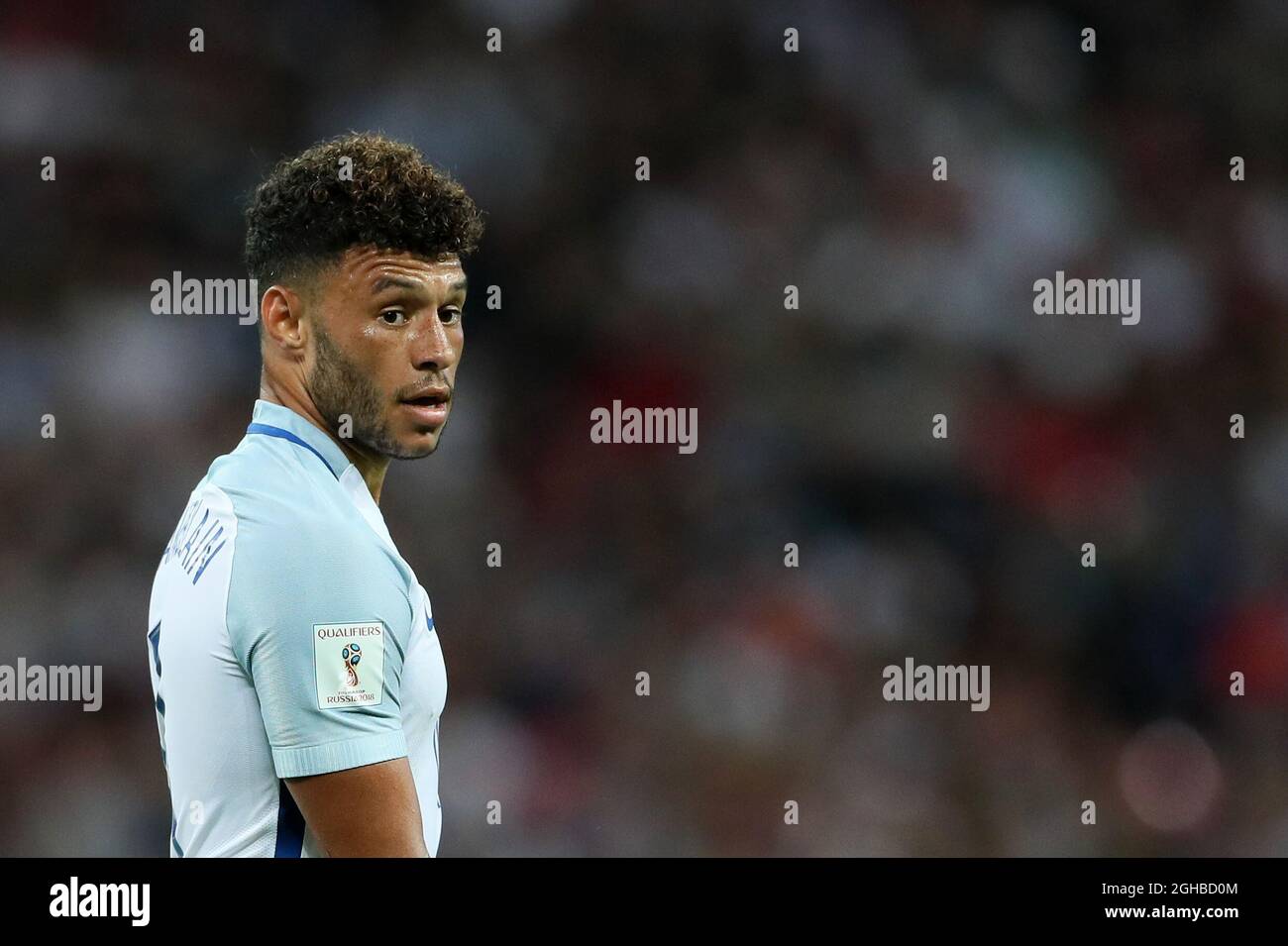 Alex Oxlade-Chamberlain in azione in Inghilterra durante la partita di qualificazione della Coppa del mondo al Wembley Stadium di Londra. Data foto 4 settembre 2017. Il credito dovrebbe essere: David Klein/Sportimage via PA Images Foto Stock