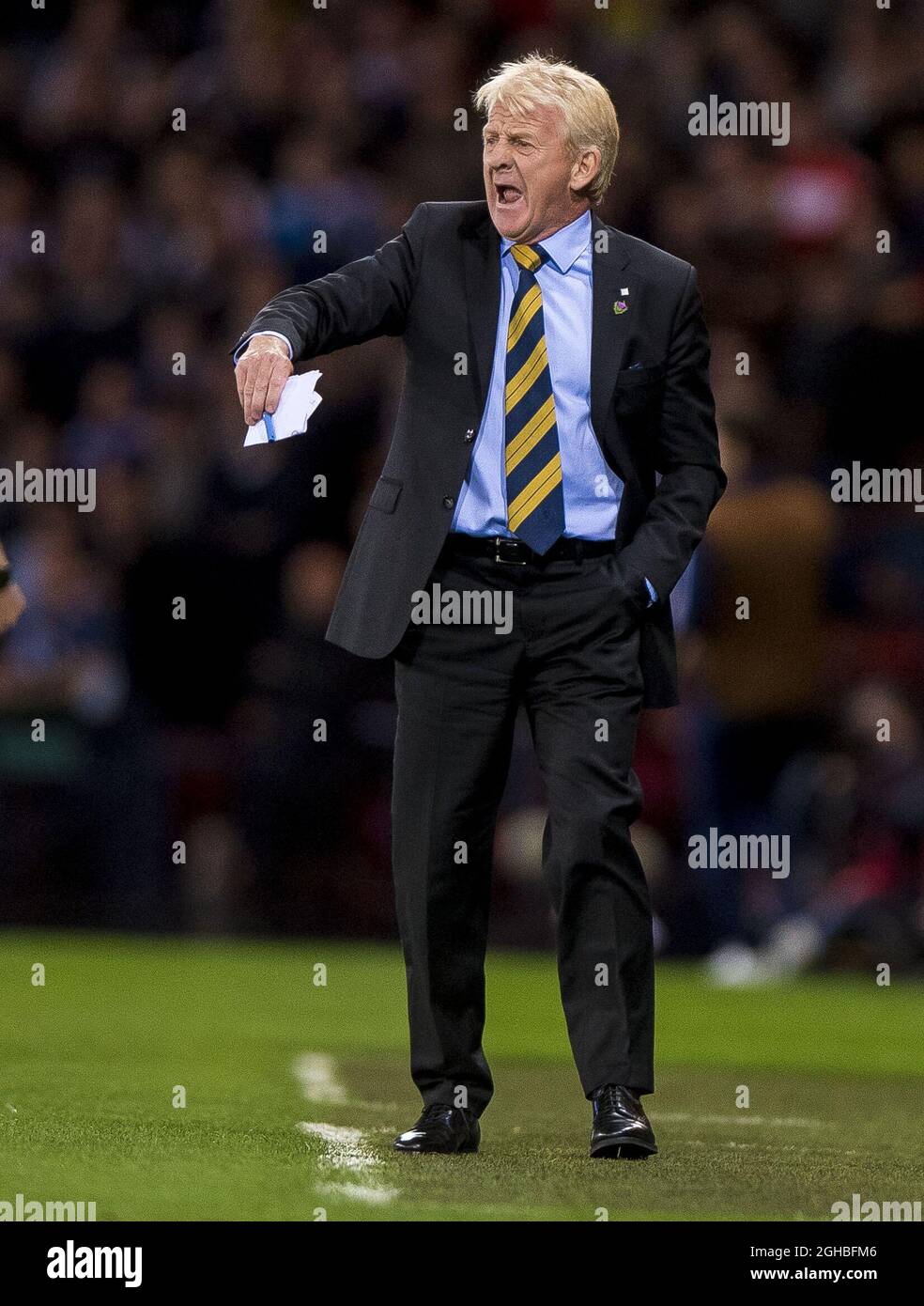 Scozia Manager Gordon Strachan durante la partita di qualificazione del Gruppo F alla Coppa del mondo all'Hampden Park Stadium di Glasgow. Data foto: 5 ottobre 2017. Il credito dovrebbe essere: Craig Watson/Sportimage via PA Images Foto Stock