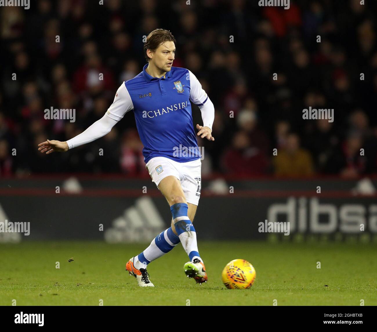 Glenn Loovens of Sheffield Mercoledì durante la partita di campionato al Bramall Lane Stadium di Sheffield. Data foto 12 gennaio 2018. Il credito dovrebbe essere: Simon Bellis/Sportimage via PA Images Foto Stock