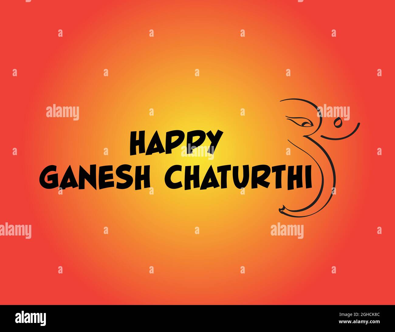 Ganesh chaturthi desidera disegno, saluto, Ganpati Bappa Morya Illustrazione Vettoriale