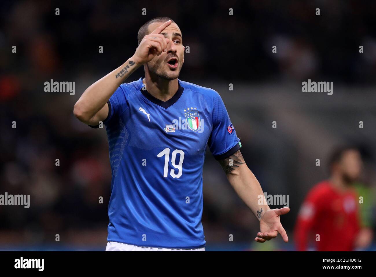 Leonardo Bonucci d'Italia durante la partita della UEFA Nations League allo Stadio San Siro di Milano. Data foto: 17 novembre 2018. Il credito dovrebbe essere: Jonathan Moscrop/Sportimage via PA Images **ITALY OUT** Foto Stock