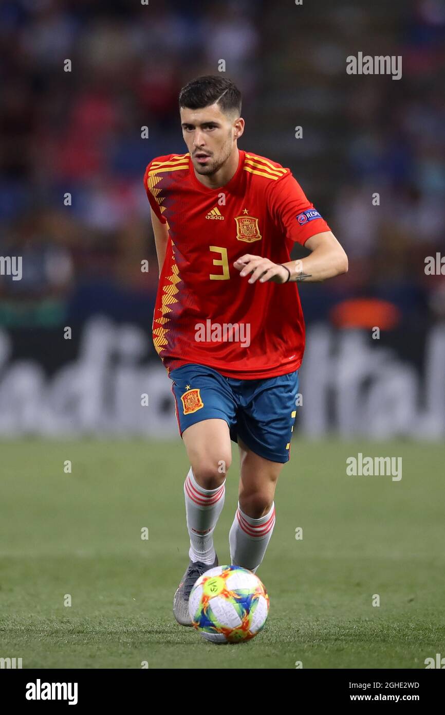 Aaron Caricol di Spagna durante la partita UEFA Under-21 Championship 2019 a Renato Dall'Ara, Bologna. Data foto: 16 giugno 2019. Il credito d'immagine dovrebbe essere: Jonathan Moscrop/Sportimage via PA Images Foto Stock