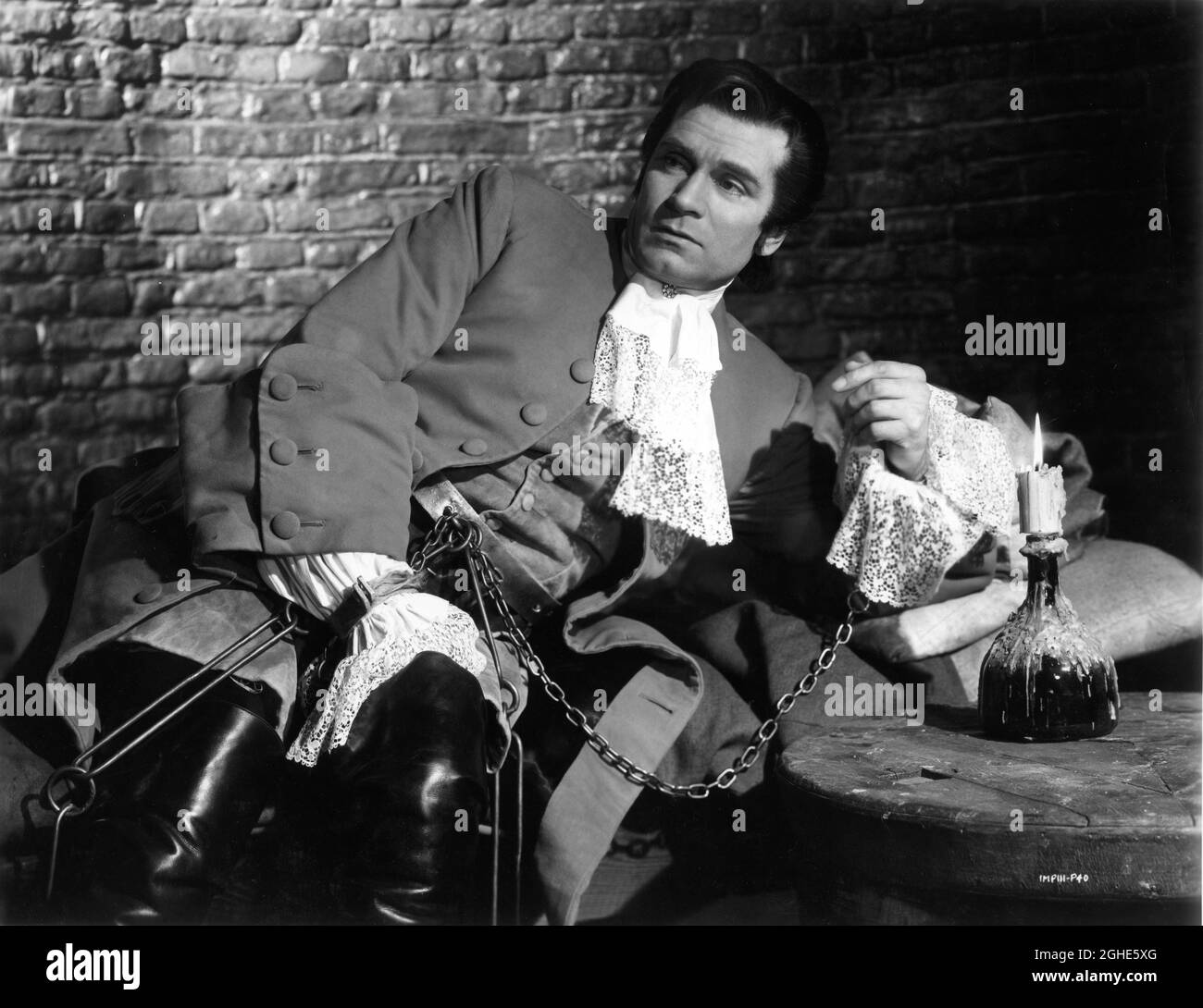 LAURENCE OLIVIER come Capitano MacHeath nel BEGGAR'S OPERA 1953 regista PETER BROOK libretto John Gay scrittori Denis Cannan e Christopher Fry musica Arthur Bliss costume design Georges Wakhevitch Herbert Wilcox Productions / British Lion Film Corporation Foto Stock