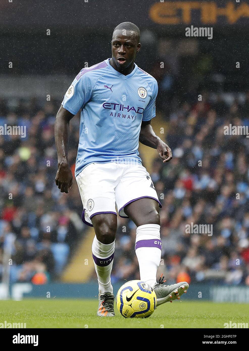 Benjamin Mendy di Manchester City durante la partita della Premier League contro Aston Villa all'Etihad Stadium di Manchester. Data foto: 26 ottobre 2019. Il credito dovrebbe essere: Darren Staples/Sportimage via PA Images Foto Stock