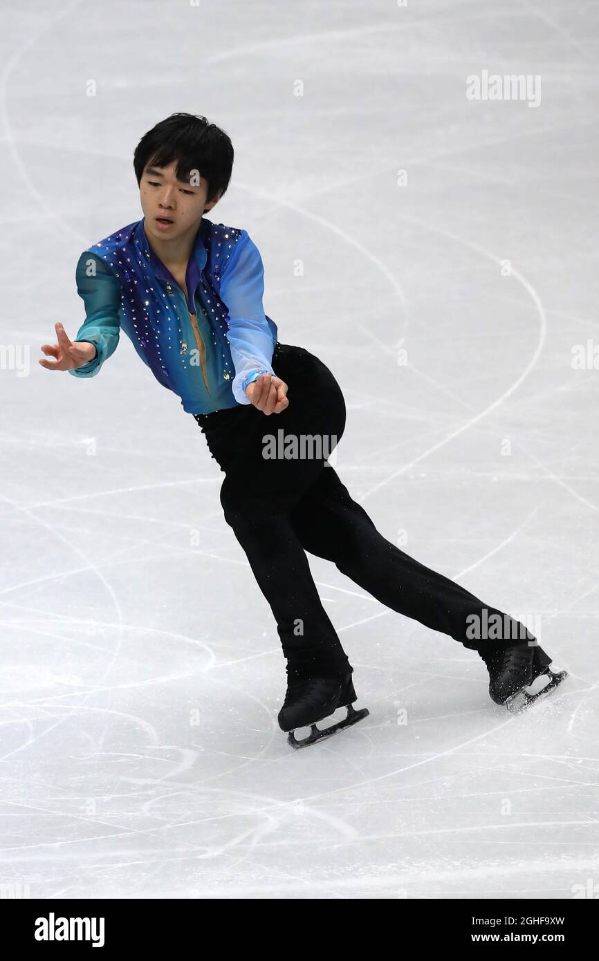 Yuma Kagiyama del Giappone suona a Palavela, Torino. Data foto: 5 dicembre 2019. Il credito d'immagine dovrebbe essere: Jonathan Moscrop/Sportimage via PA Images Foto Stock