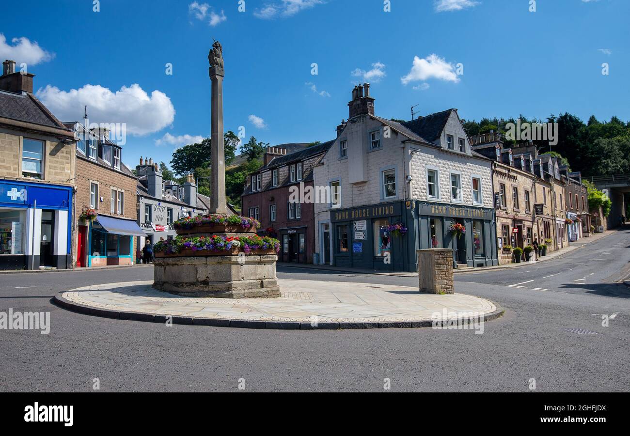 La città scozzese di Melrose, Scozia, Regno Unito Foto Stock