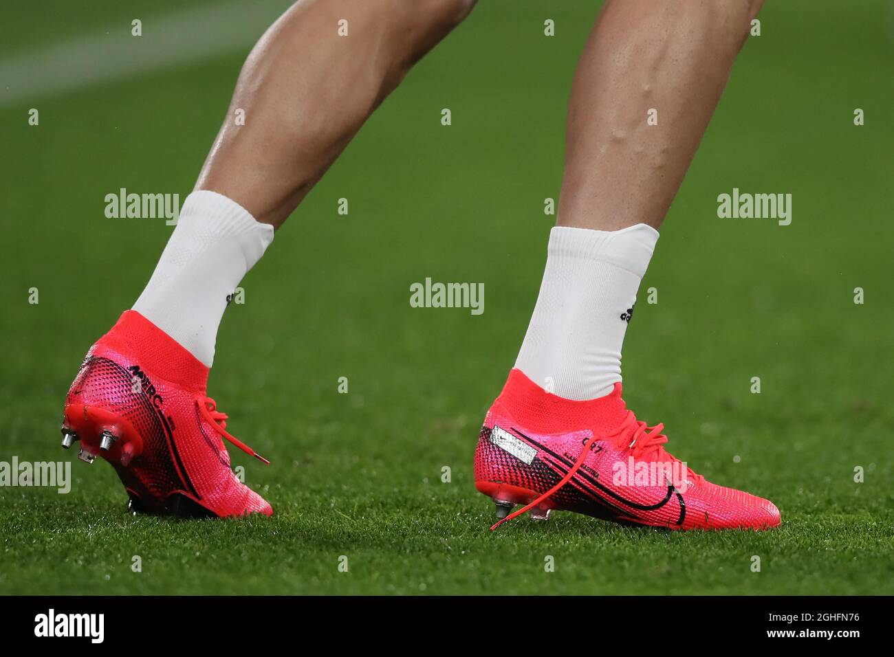 Cristiano Ronaldo ha indossato le scarpe Nike Mercurial della Juventus  durante la partita Coppa Italia allo Stadio Allianz di Torino. Data foto:  22 gennaio 2020. Il credito d'immagine dovrebbe essere: Jonathan  Moscrop/Sportimage