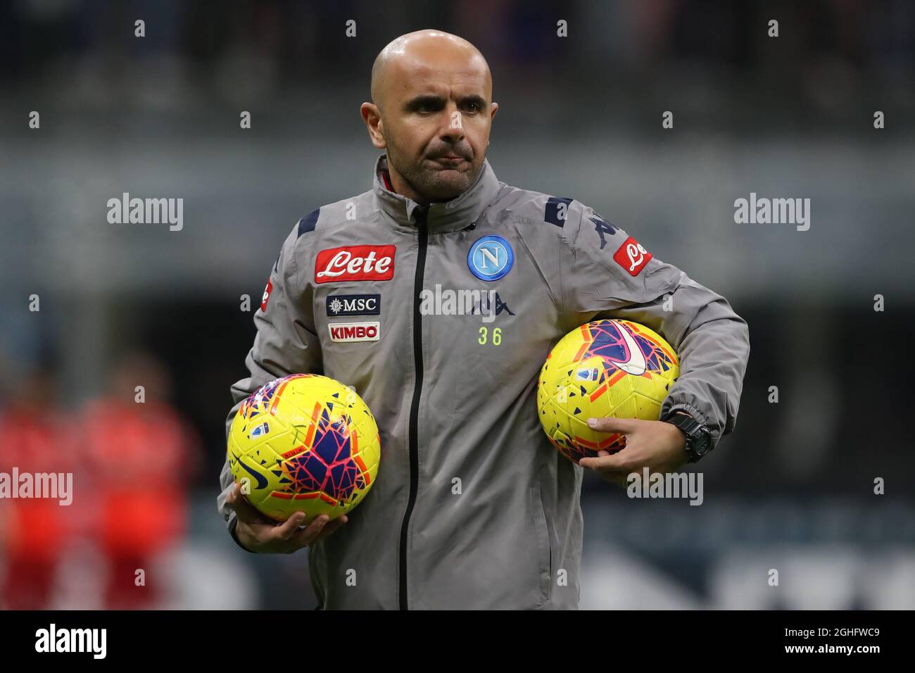 Luigi Riccio Assistente allenatore Napoli durante la partita Coppa Italia a Giuseppe Meazza, Milano. Data foto: 12 febbraio 2020. Il credito d'immagine dovrebbe essere: Jonathan Moscrop/Sportimage via PA Images Foto Stock
