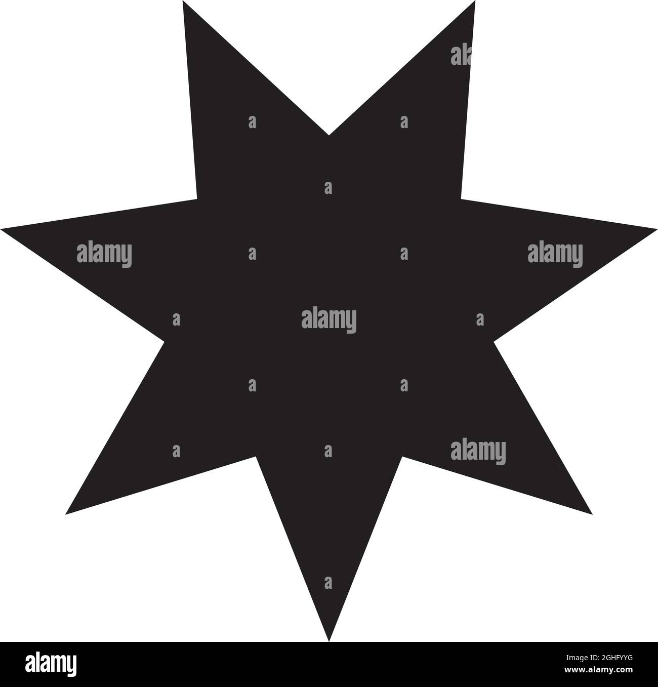 Stella a sette punte - icona vettore Immagine e Vettoriale - Alamy