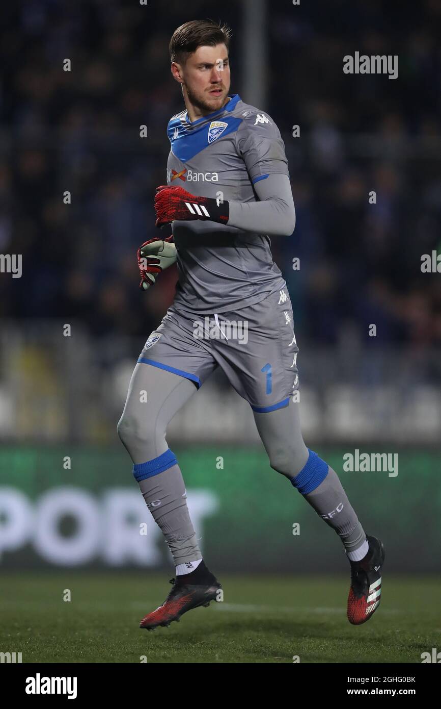 Jesse Joronen di Brescia durante la serie A match allo Stadio Mario Rigamonti di Brescia. Data foto: 21 febbraio 2020. Il credito d'immagine dovrebbe essere: Jonathan Moscrop/Sportimage via PA Images Foto Stock