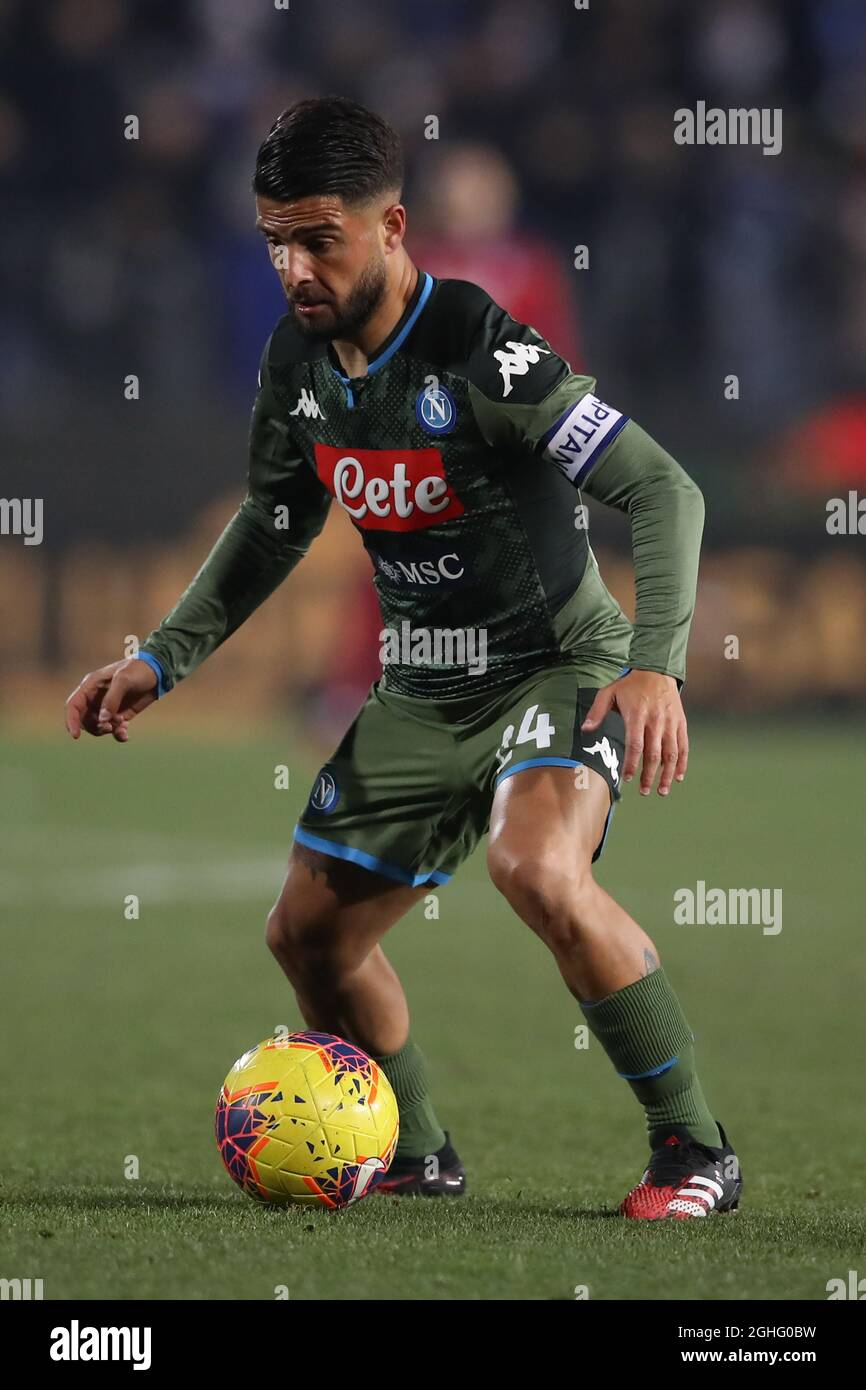 Lorenzo Insigne di Napoli durante la serie A match allo Stadio Mario Rigamonti di Brescia. Data foto: 21 febbraio 2020. Il credito d'immagine dovrebbe essere: Jonathan Moscrop/Sportimage via PA Images Foto Stock