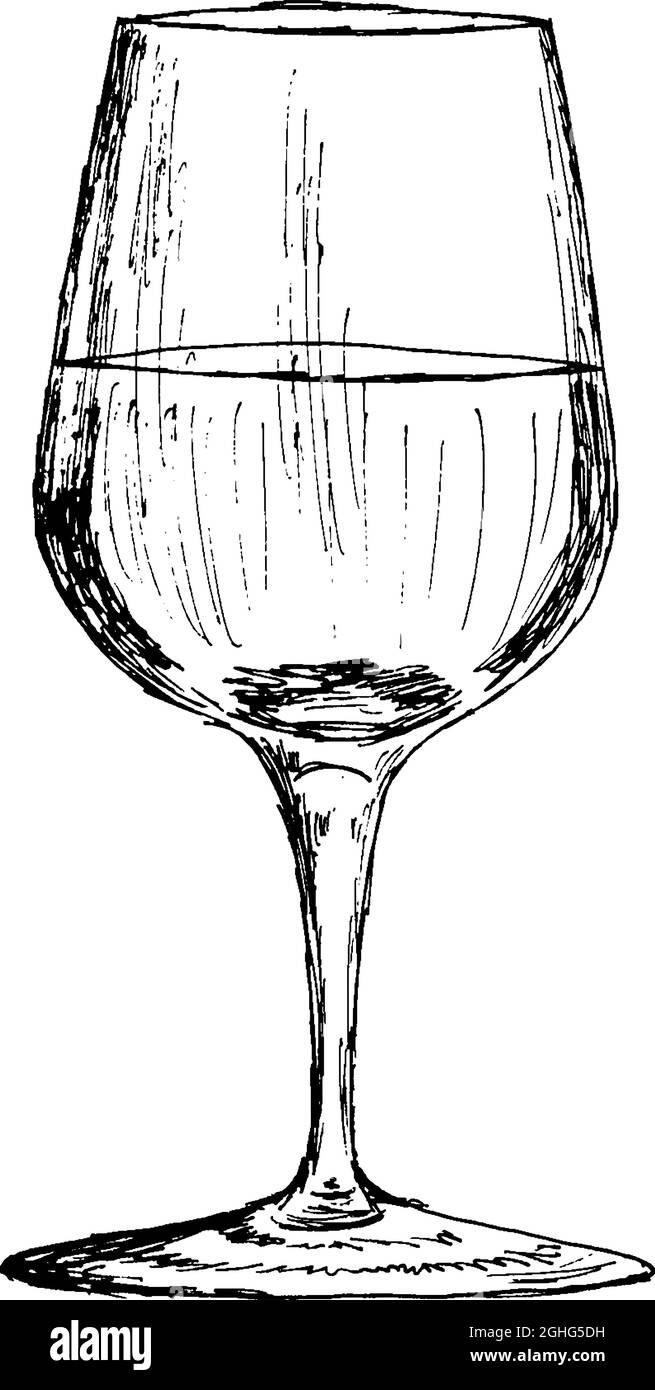 Un bicchiere di vino rosso Vintage disegno a mano disegno disegno disegno  vettore Immagine e Vettoriale - Alamy