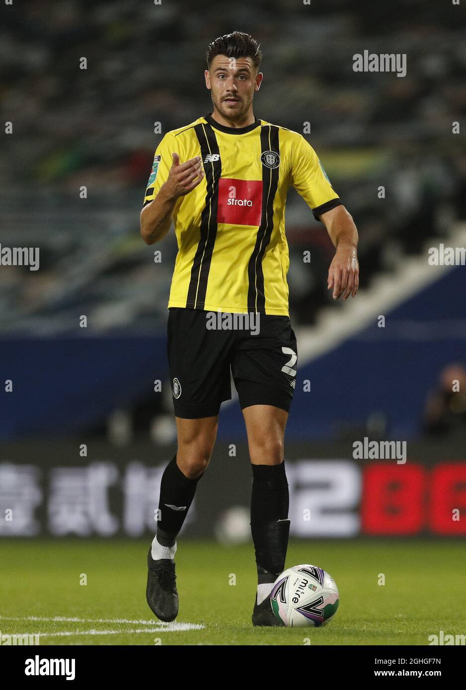 Connor Hall of Harrogate Town durante la partita della Carabao Cup presso gli Hawthorns, West Bromwich. Data foto: 16 settembre 2020. Il credito dovrebbe essere: Darren Staples/Sportimage via PA Images Foto Stock