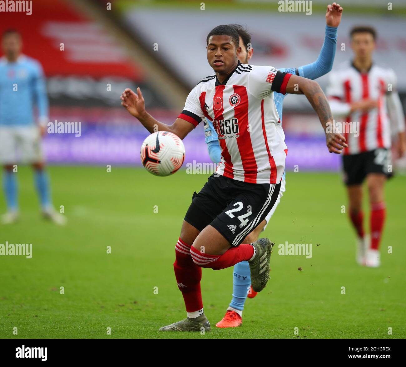 Sheffield United's Rhian Brewster durante la partita della Premier League a Bramall Lane, Sheffield. Data foto: 31 ottobre 2020. Il credito dovrebbe essere: Simon Bellis/Sportimage via PA Images Foto Stock