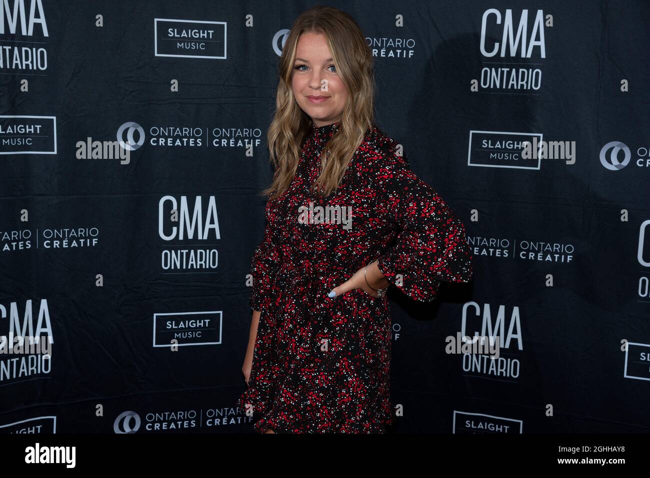 Hamilton, Canada. 05 settembre 2021. Toronto, Canada, 5 settembre 2021. Gabrielle Goulet si pone per la foto al CMAO, Associazione di Musica Country dell'Ontario, 2021 premi show al Ancaster Fairgrounds di Hamilton, Ontario. Dominic Chan/EXimages Credit: EXImages/Alamy Live News Foto Stock