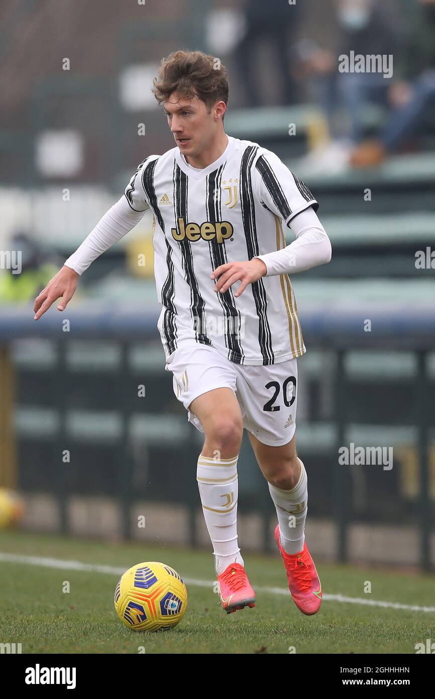 Andrea Bonetti della Juventus durante la Primavera 1 al Suning Youth Development Center di Milano. Data foto: 20 febbraio 2021. Il credito d'immagine dovrebbe essere: Jonathan Moscrop/Sportimage via PA Images Foto Stock