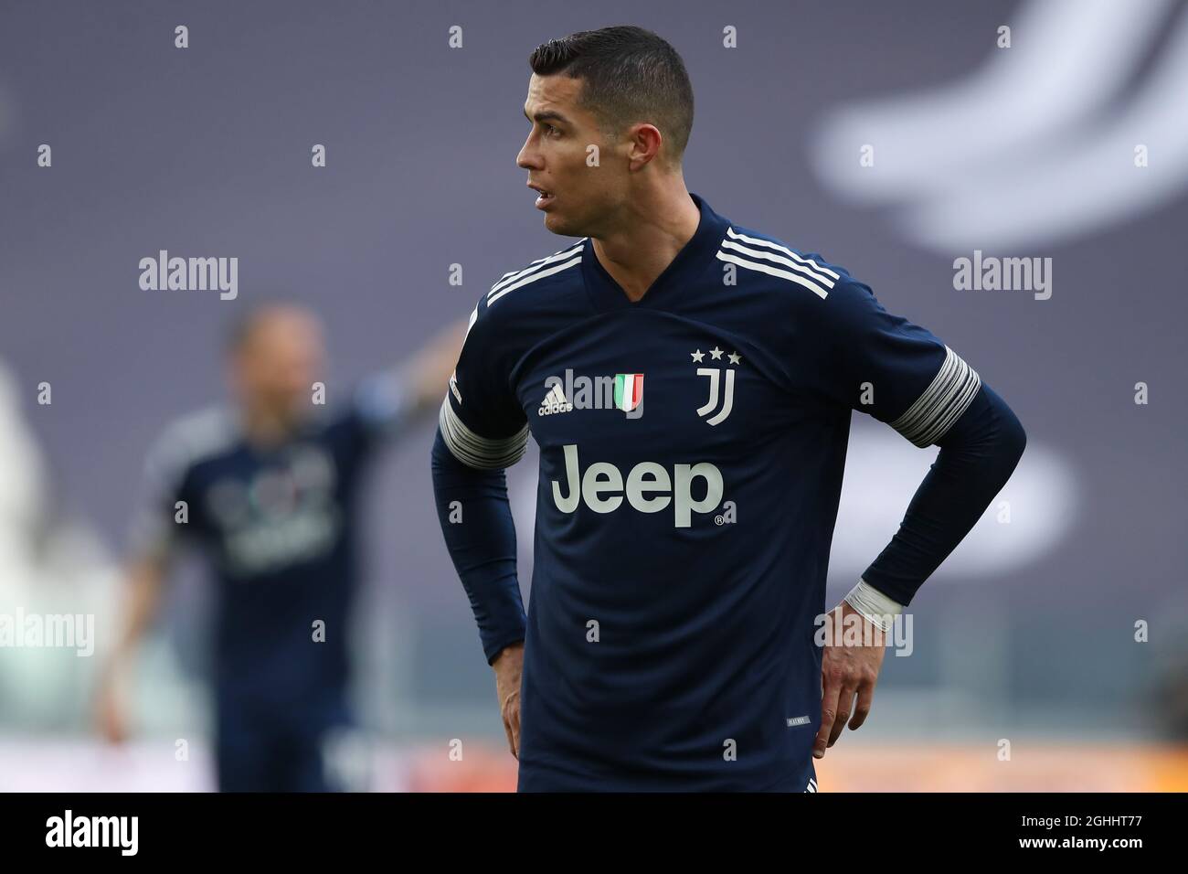 Cristiano Ronaldo della Juventus reagisce durante la Serie A allo Stadio Allianz di Torino. Data foto: 21 marzo 2021. Il credito d'immagine dovrebbe essere: Jonathan Moscrop/Sportimage via PA Images Foto Stock