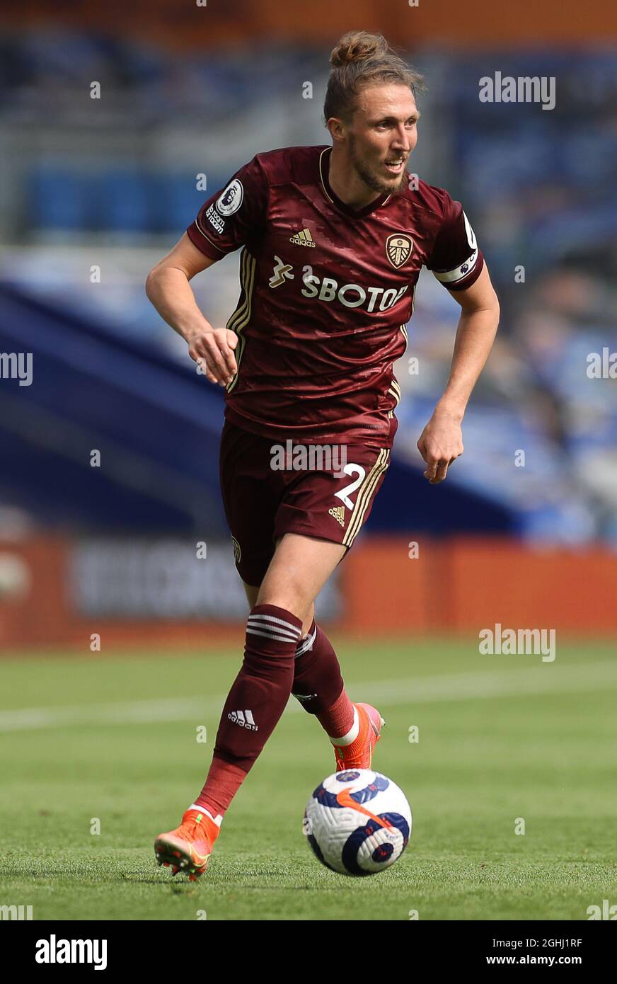 Brighton and Hove, Inghilterra, 1° maggio 2021. Luke Ayling di Leeds United durante la partita della Premier League allo stadio AMEX, Brighton e Hove. Il credito d'immagine dovrebbe leggere: Paul Terry / Sportimage via PA Images Foto Stock