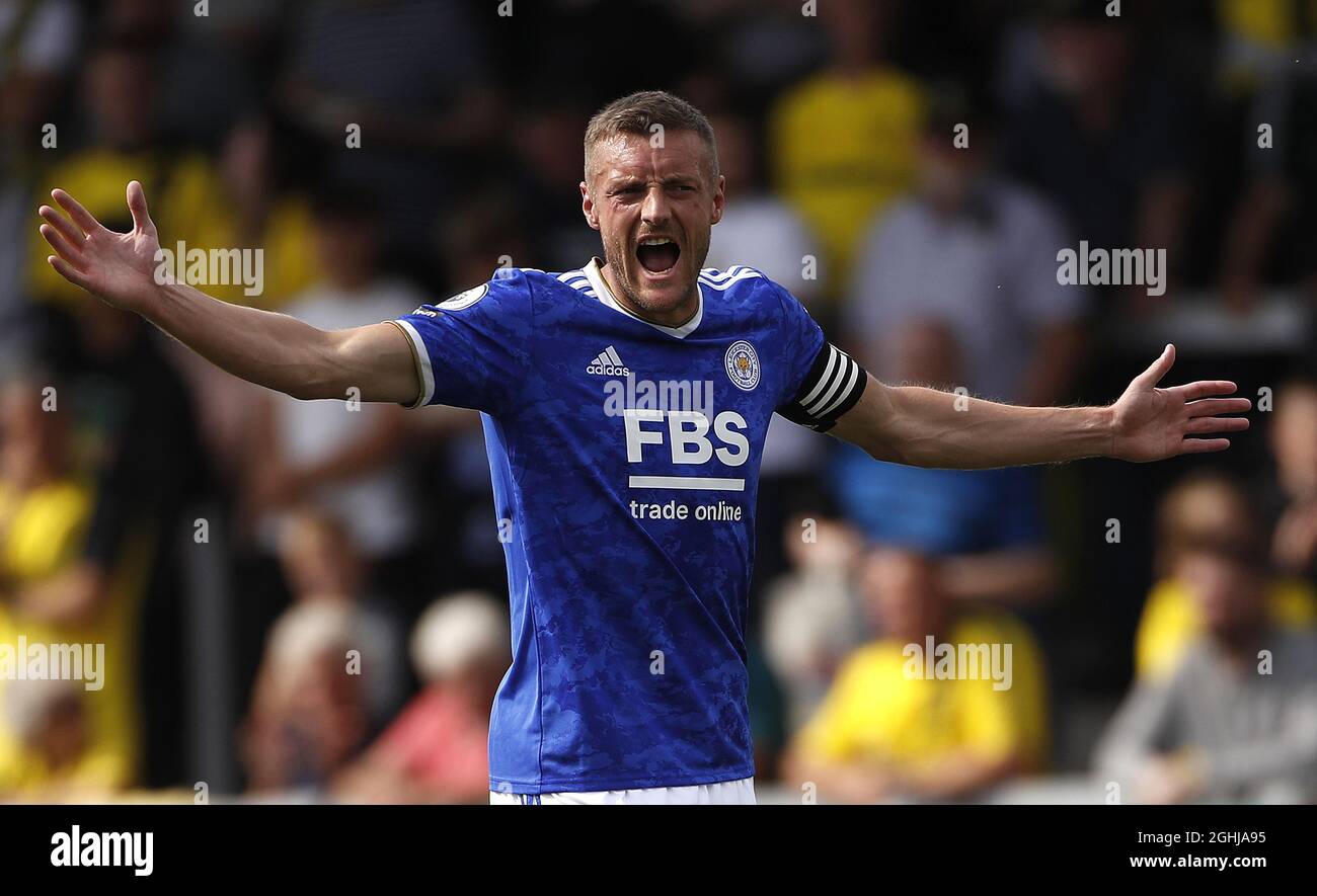 Burton upon Trent, Inghilterra, 24 luglio 2021. Jamie Vardy di Leicester City la partita Pre Season friendly al Pirelli Stadium di Burton upon Trent. Il credito dovrebbe essere: Darren Staples / Sportimage via PA Images Foto Stock