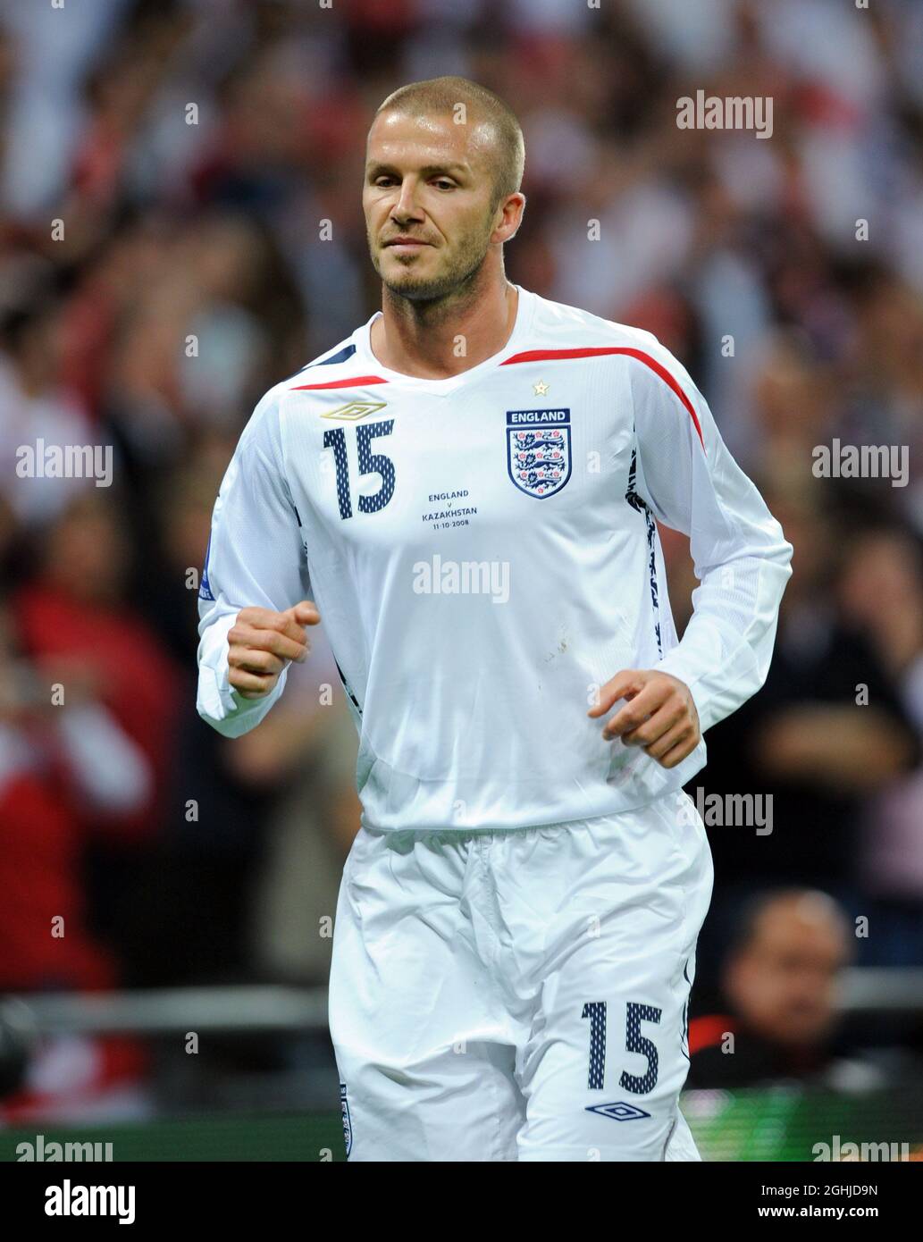 David Beckham in Inghilterra vs Kazakhstan World Cup 2010 Qualifier Group 6  match Foto stock - Alamy