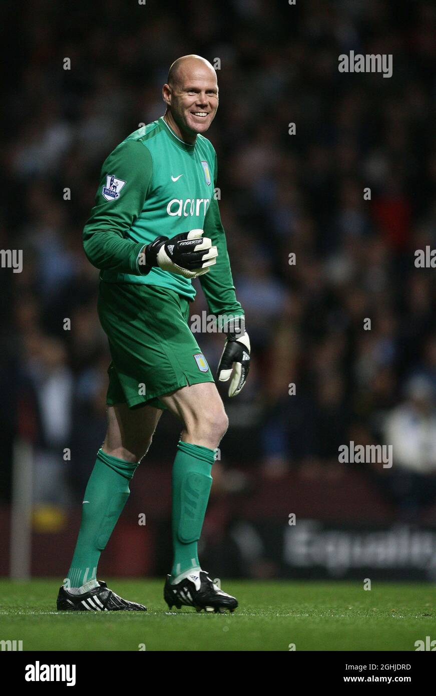 Brad Friedel di Aston Villa durante la partita della Barclays Premier League tra Aston Villa e Manchester City al Villa Park di Birmingham. Foto Stock