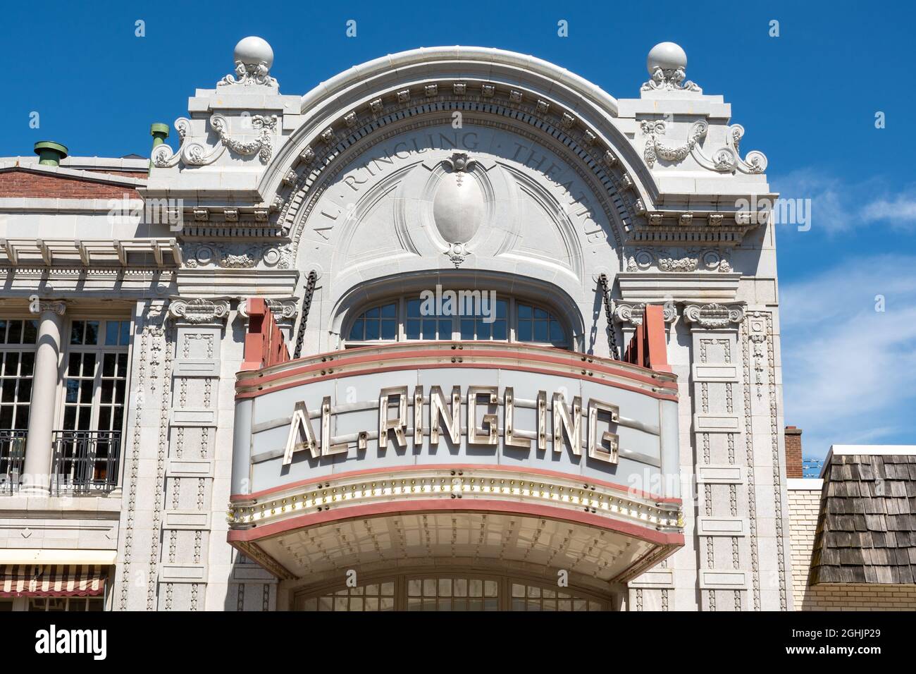 Il marchese d'annata dell'al. Ringling Theatre. Baraboo, Wisconsin. Foto Stock