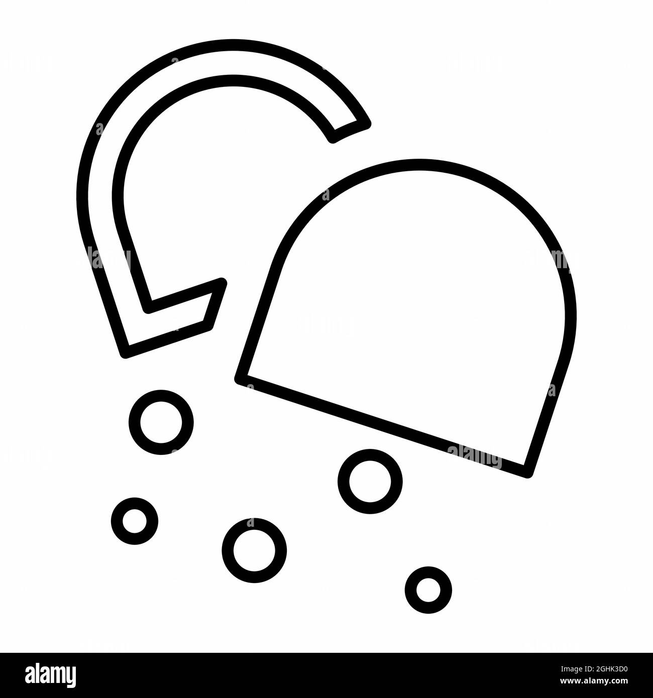 Icona vettore della capsula 2 - stile linea - illustrazione semplice, tratto modificabile, modello di disegno vettore, buono per stampe, poster, pubblicità, announ Illustrazione Vettoriale