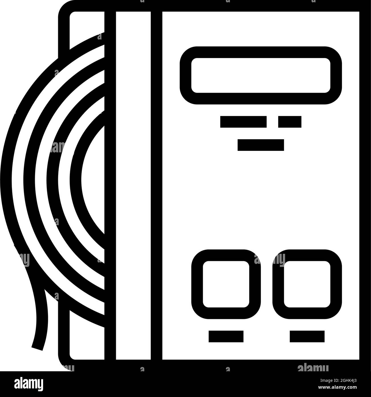 stringhe linea tennis icona vettore illustrazione Illustrazione Vettoriale