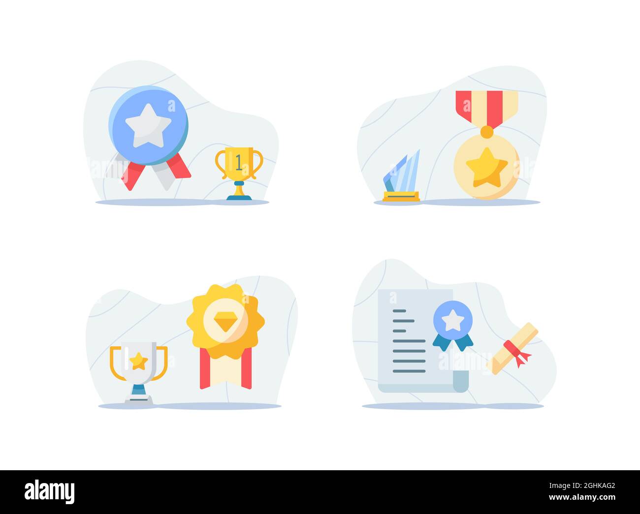 premio trophy golden medal per vincitore e certificato isolato sfondo