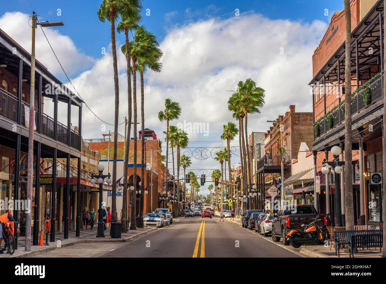 7th Avenue nella storica Ybor City a Tampa Bay, Florida Foto Stock