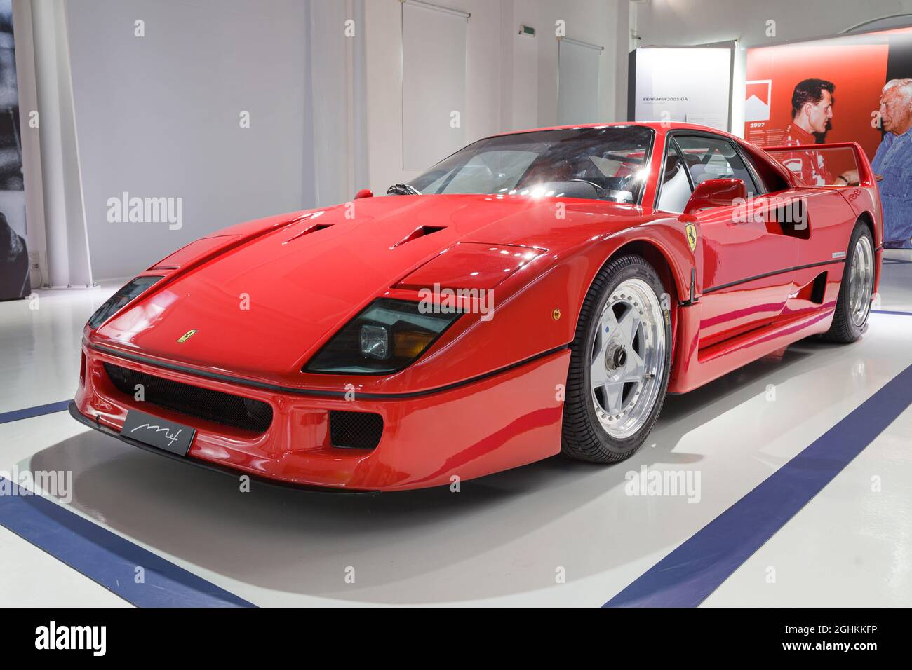 Modena, Italia - 14 agosto 2021: Ferrari F40 in mostra al Museo Enzo Ferrari di Modena. Foto Stock