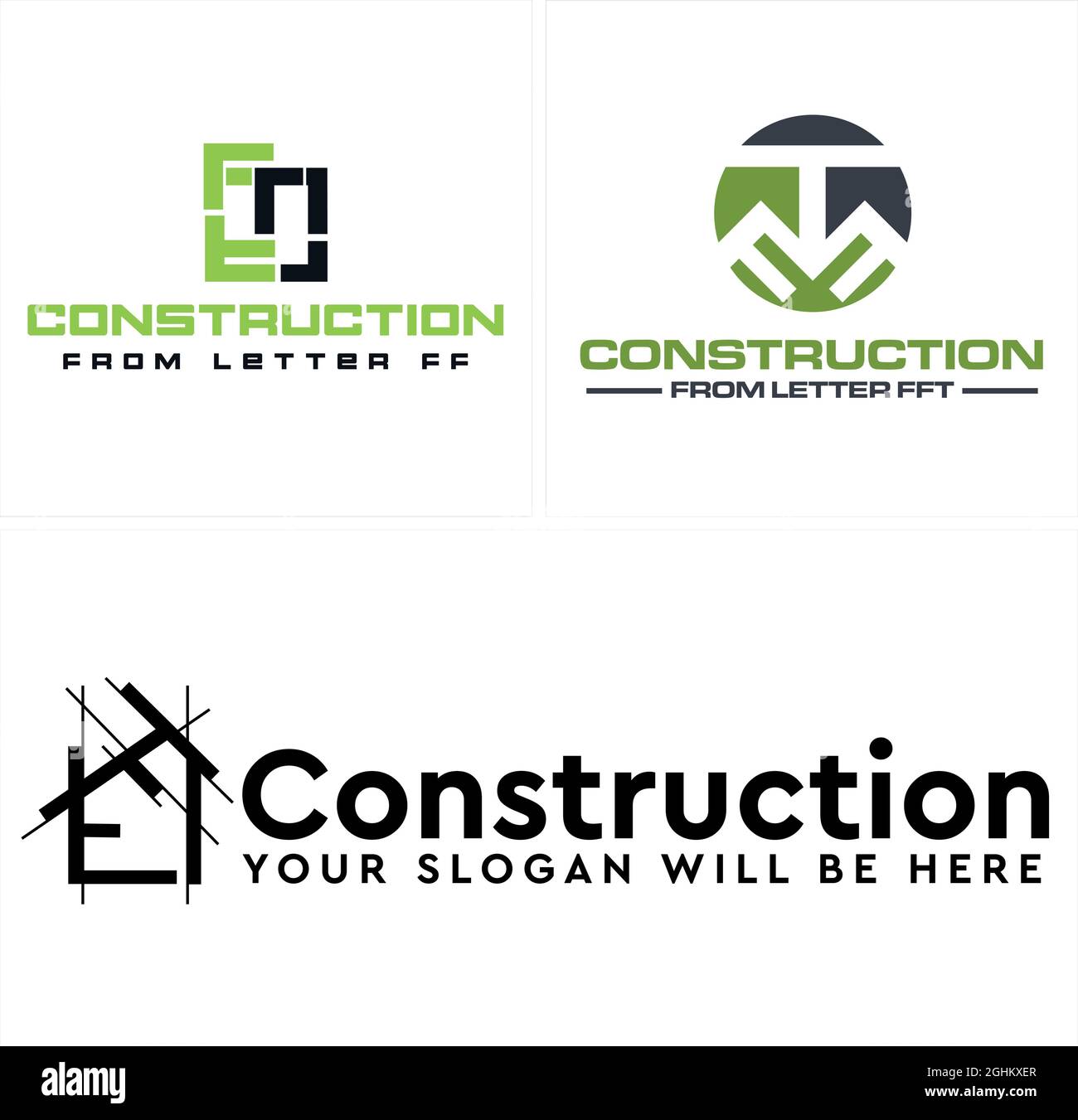 Costruzione di proprietà di affari disegno domestico del logo della costruzione Illustrazione Vettoriale