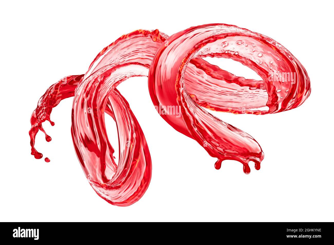 Spremuta di Berry spruzzata isolato su sfondo bianco Foto Stock