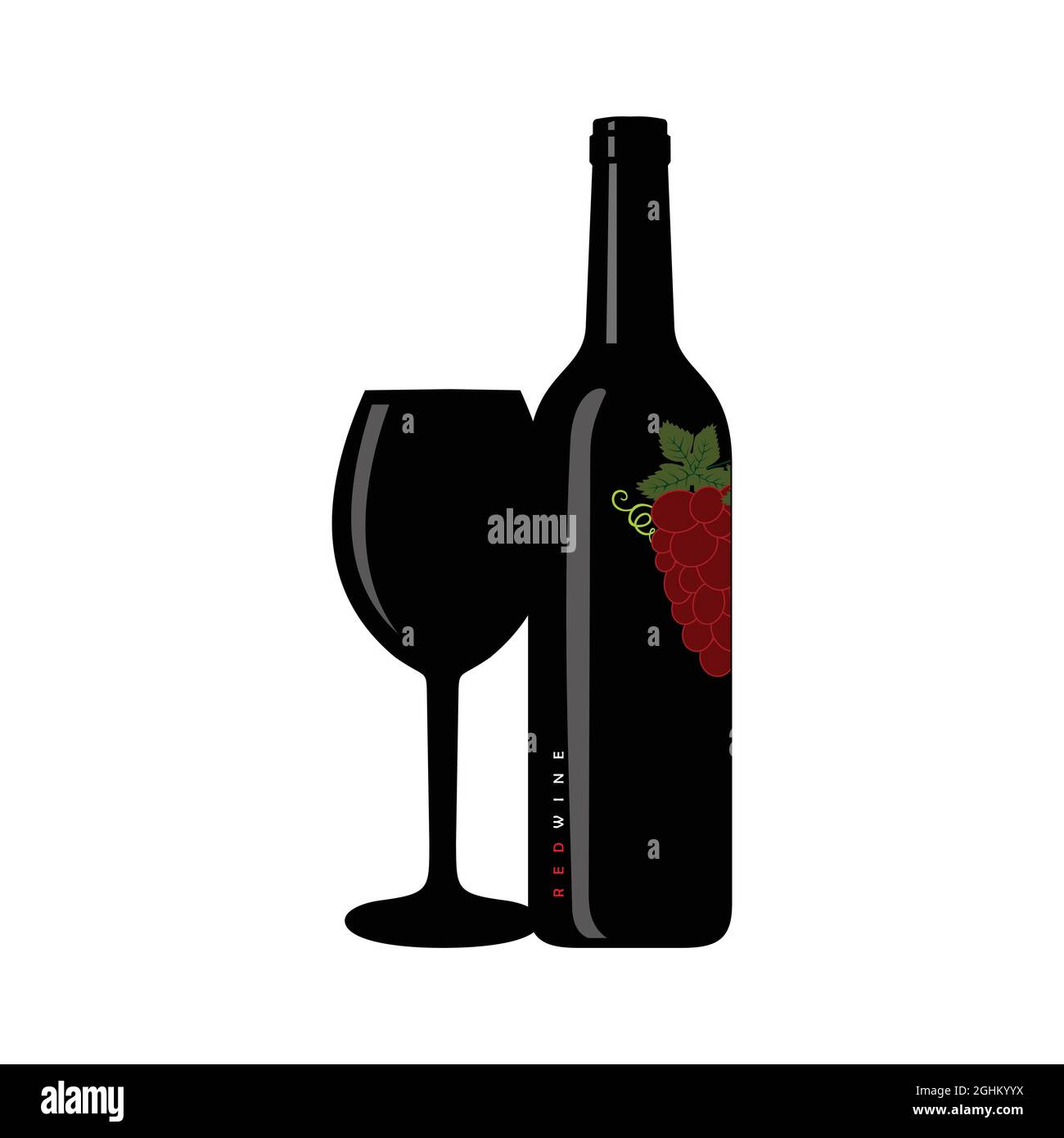 festeggia l'incontro con il vino rosso Illustrazione Vettoriale