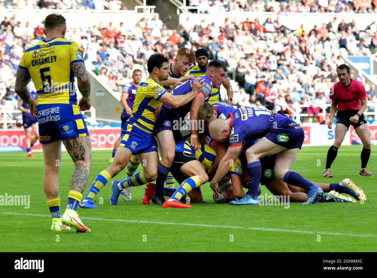 Dacia Magic Weekend Sabato 4th e 5th Settembre 2021, Super League Rugby, Wigan Warriors contro Warrington Wolves, St James Park Stadium, Newcastle, Regno Unito Foto Stock