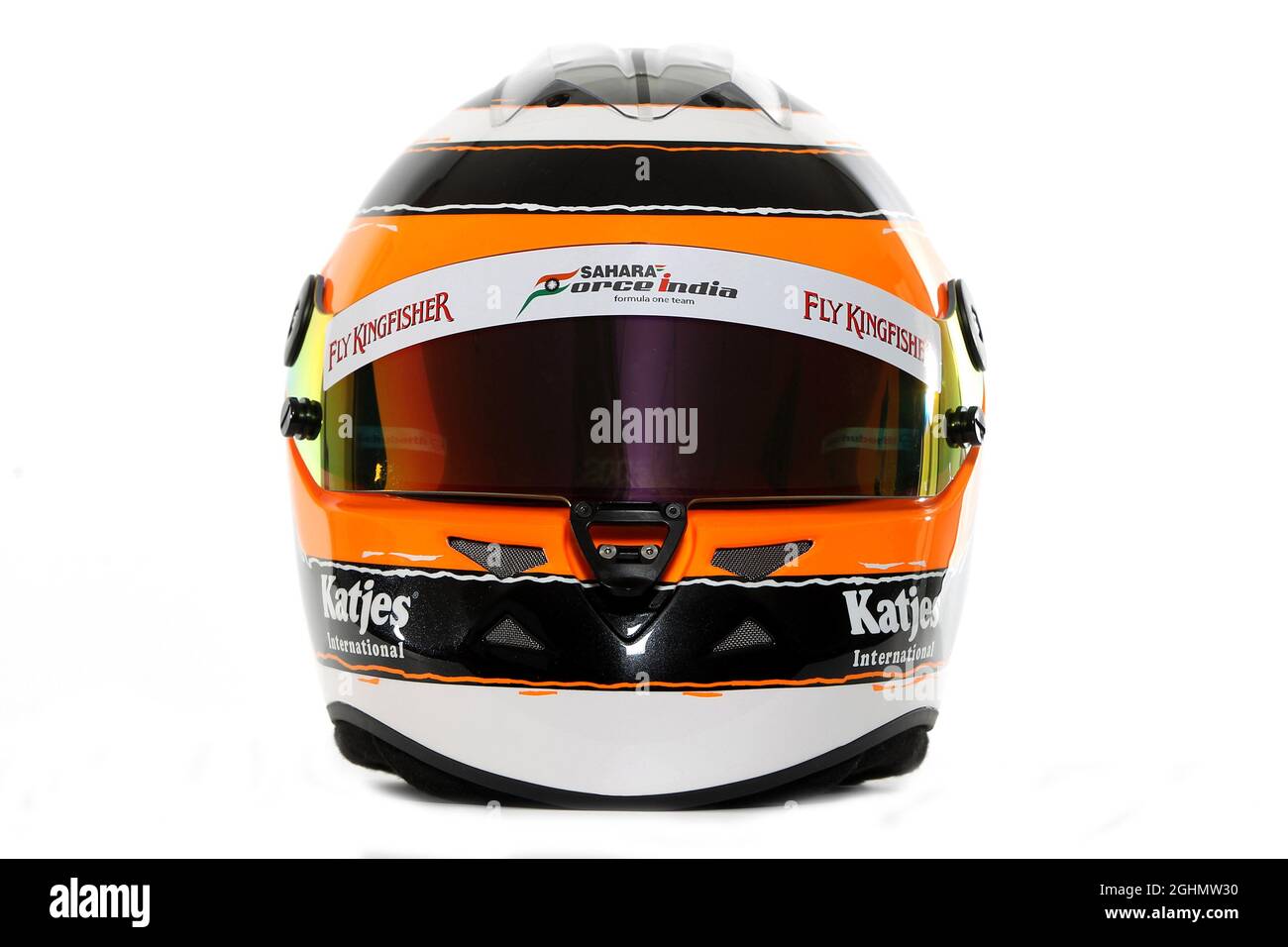 08.02.2012 Jerez, Spagna, Nico Hulkenberg (GER), casco Sahara Force India Formula uno Team Foto Stock