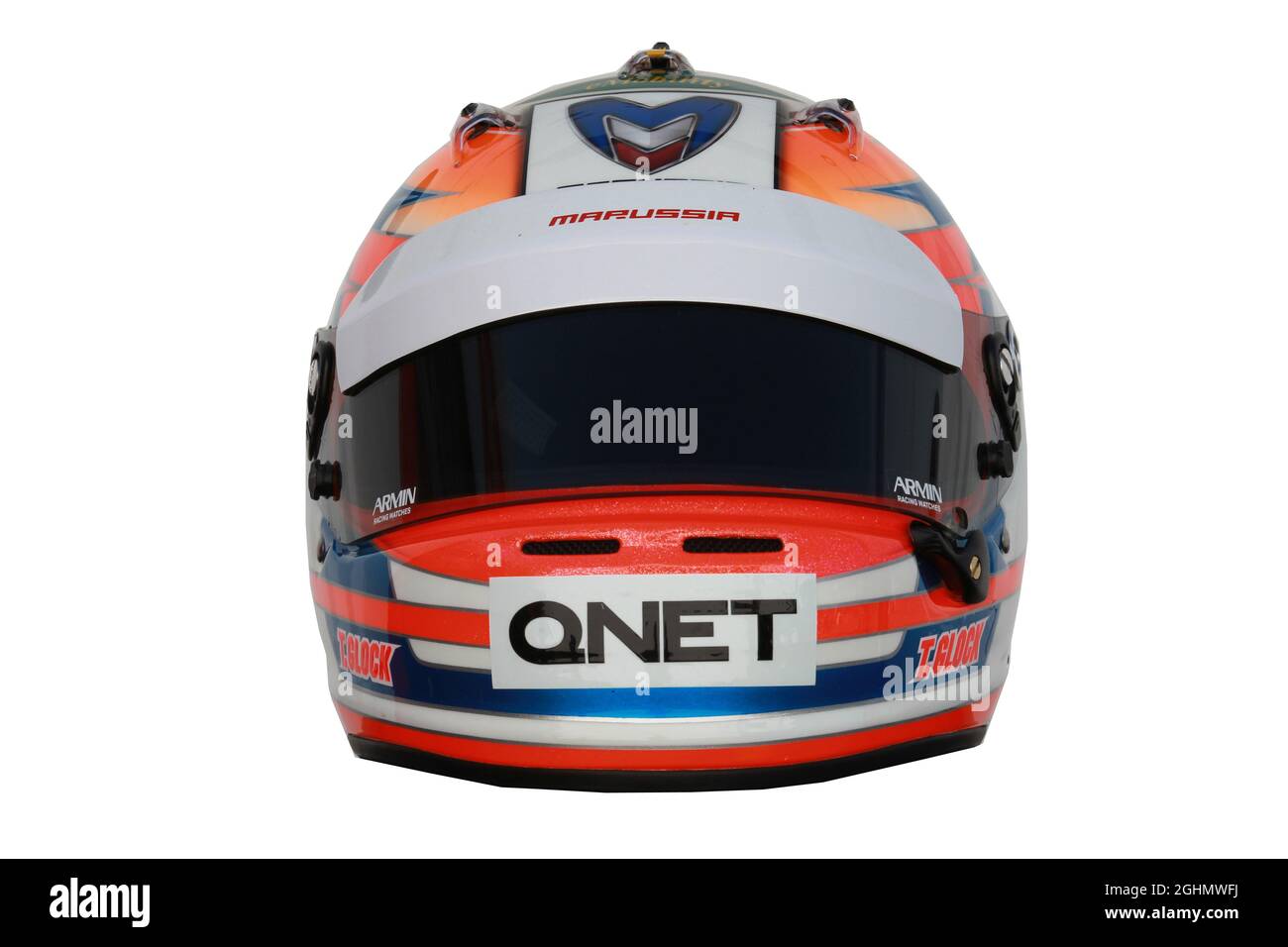 23.02.2012 Barcellona, Spagna, Timo Glock (GER), casco Marussia F1 Team - Test di Formula 1, giorno 3 - Campionato del mondo di Formula 1 Foto Stock