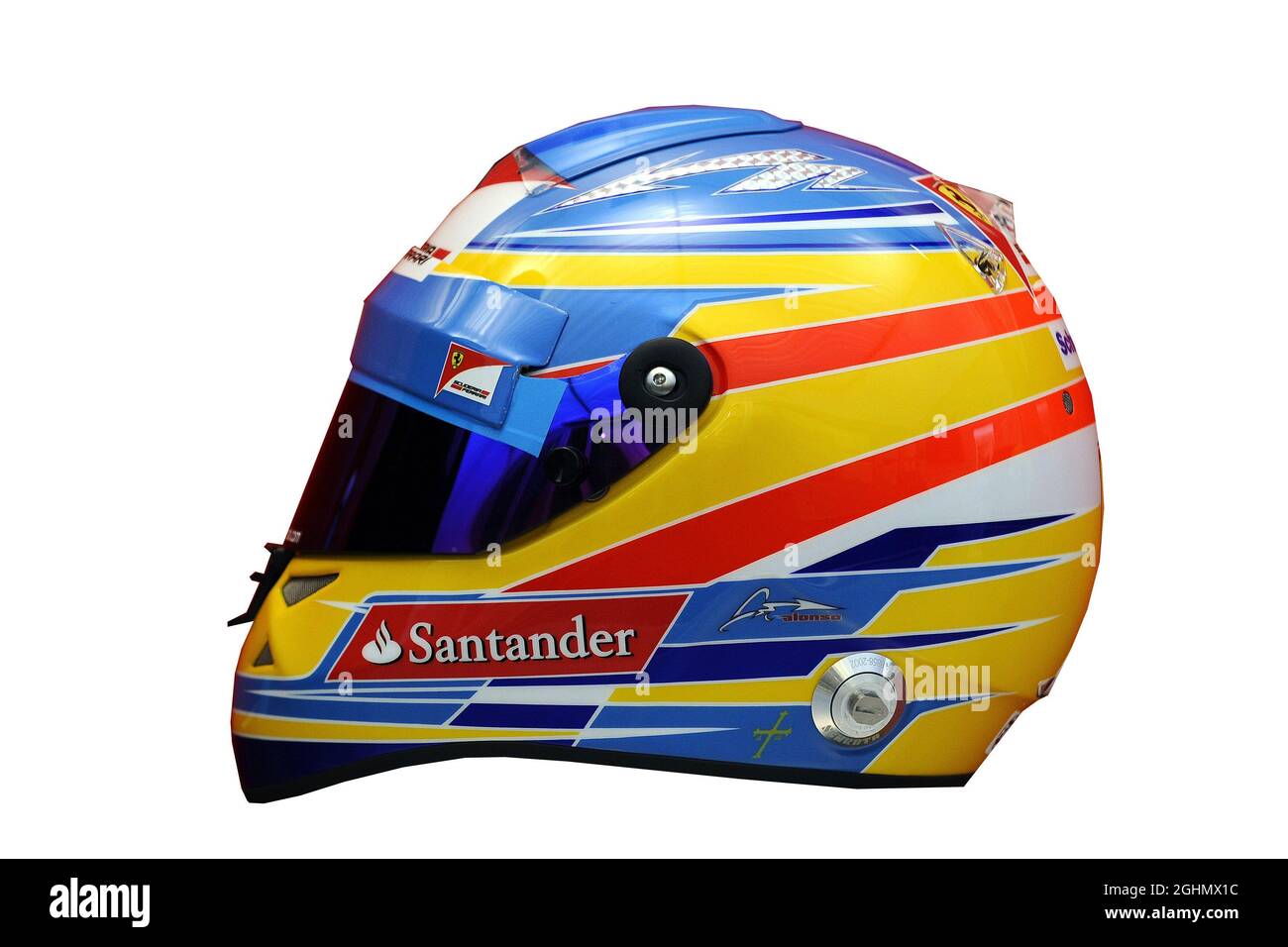 Fernando Alonso (ESP), casco Scuderia Ferrari Foto Stock