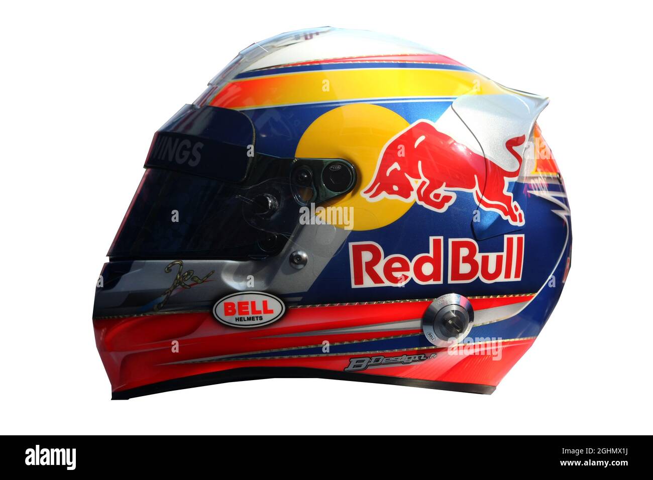 Casco di Jean-Eric Vergne (fra), Scuderia Toro Rosso Foto Stock
