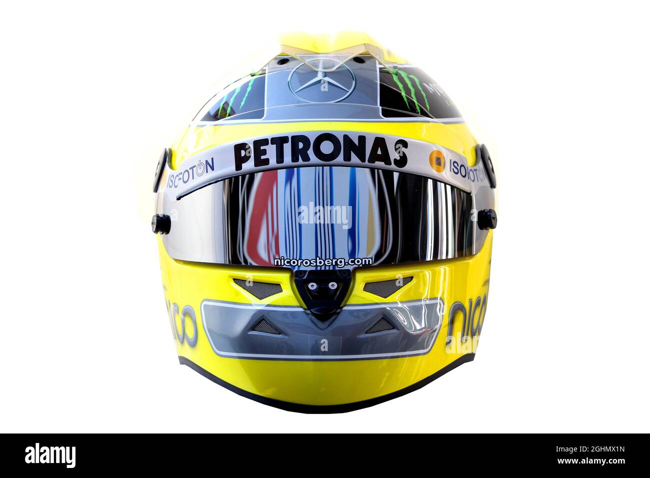 Nico Rosberg (GER), casco Mercedes AMG Petronas Foto Stock